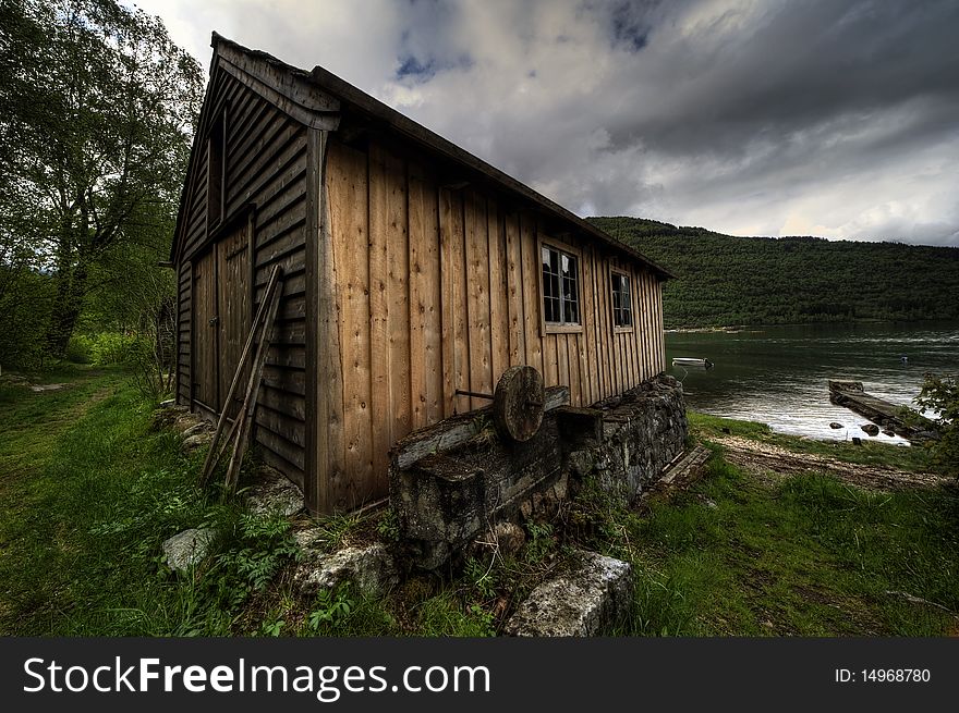 Old-fashioned norwegian fisherman shack. Old-fashioned norwegian fisherman shack