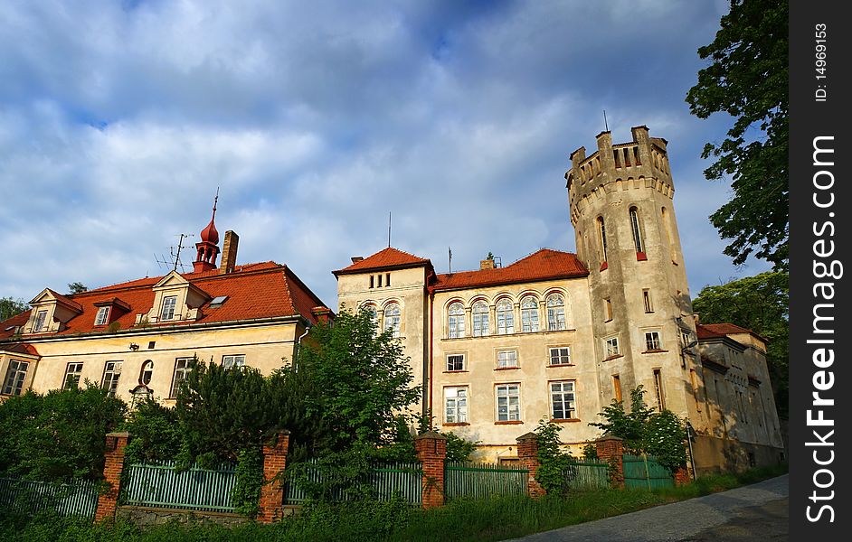 Old medieval castle rebuilt to the chateau.