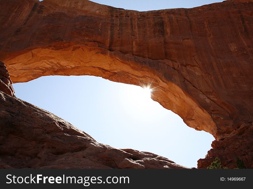 North Window Arch, Arches National Park, Moab, Utah.