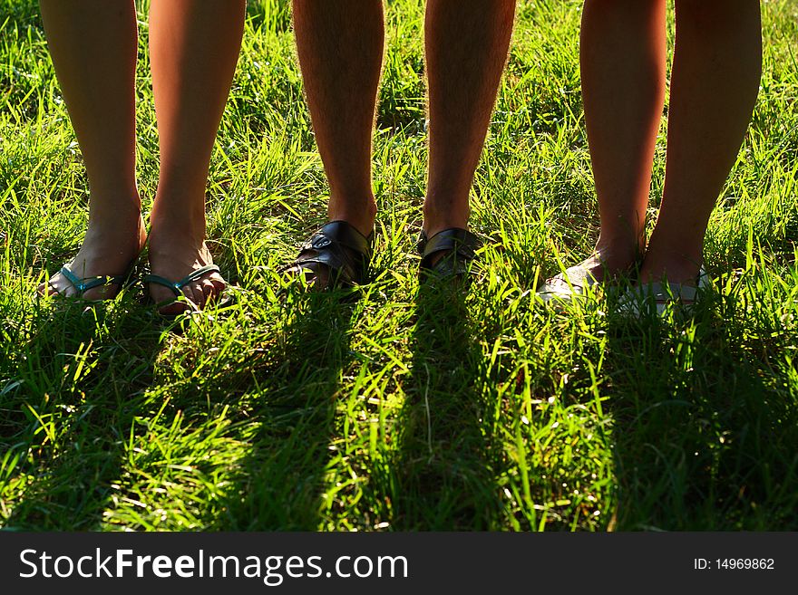 Legs On A Grass