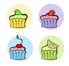 Little Fruit Cakes Stock Image