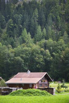 Farmhouse Chalet In The Swiss Alps Stock Photography Farmhouse Chalet In The Swiss Alps Stock Photography