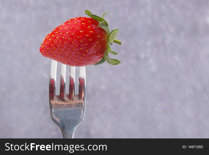 Strawberry On Fork