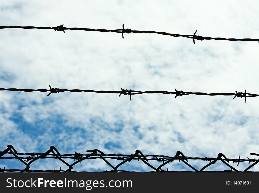 Barbed  wire in army area