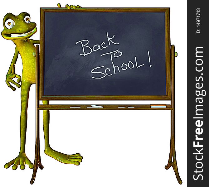 Frog Back To School