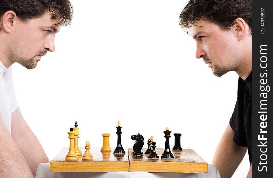 Two Men Play A Chess