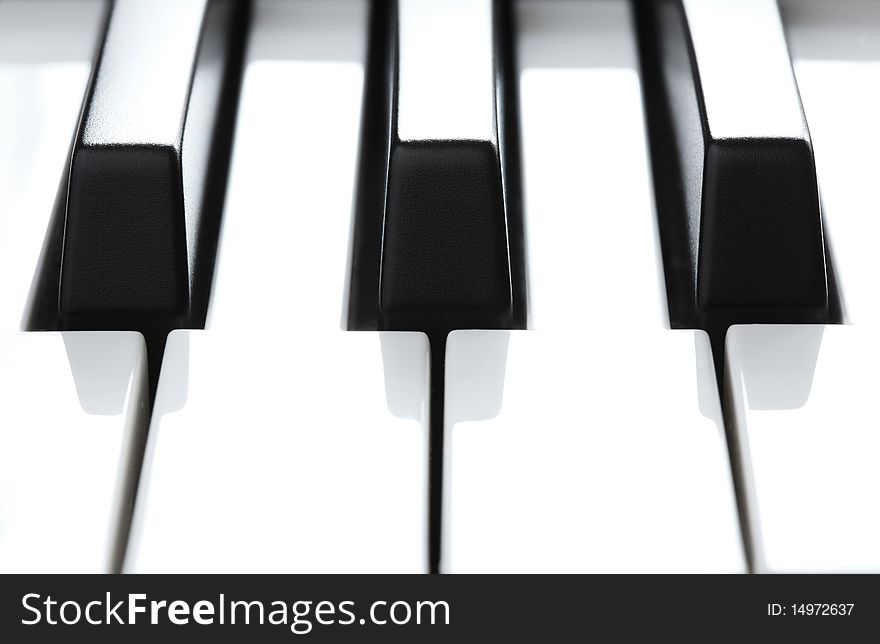 Piano keys closeup with shallow depth of field. Piano keys closeup with shallow depth of field