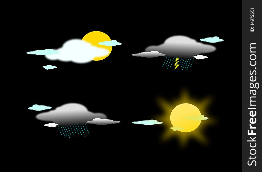Image four condition of weather. Image four condition of weather