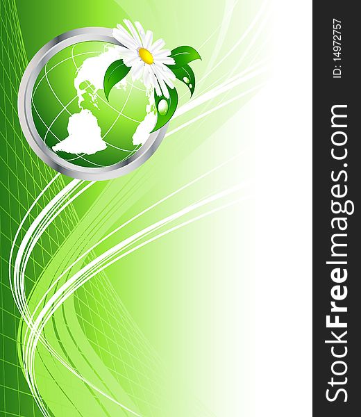 Environmental background with globe and copy space. Environmental background with globe and copy space