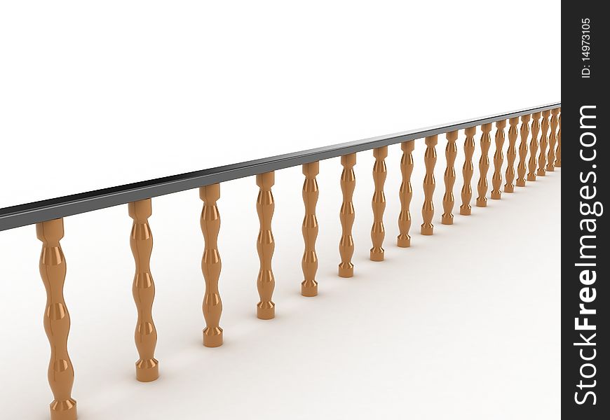 Illustration of the fence standing in one line