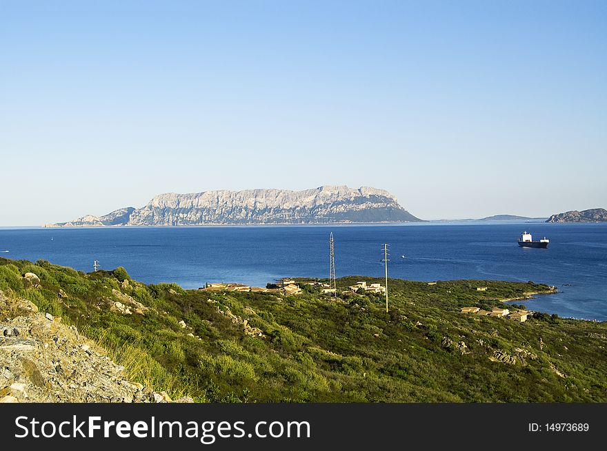 The isle of Tavolara in Sardinia, near Golfo Aranci