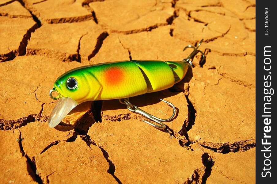 Bright and colorful beautiful fishing lure. Bright and colorful beautiful fishing lure