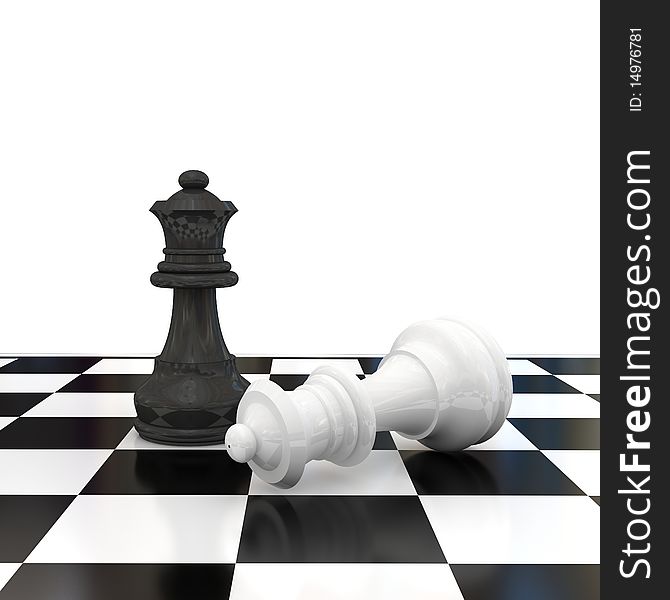 Chess figure. 3d rendered image