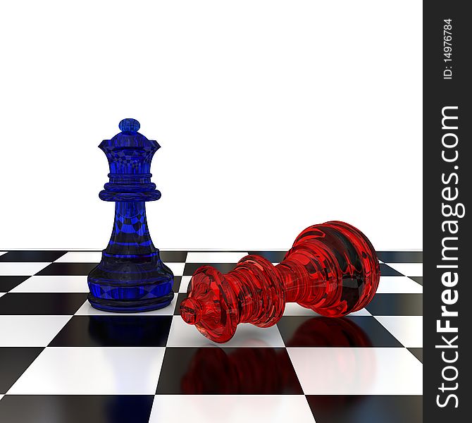 Chess figure. 3d rendered image