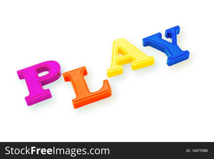 Colored play isolated on white