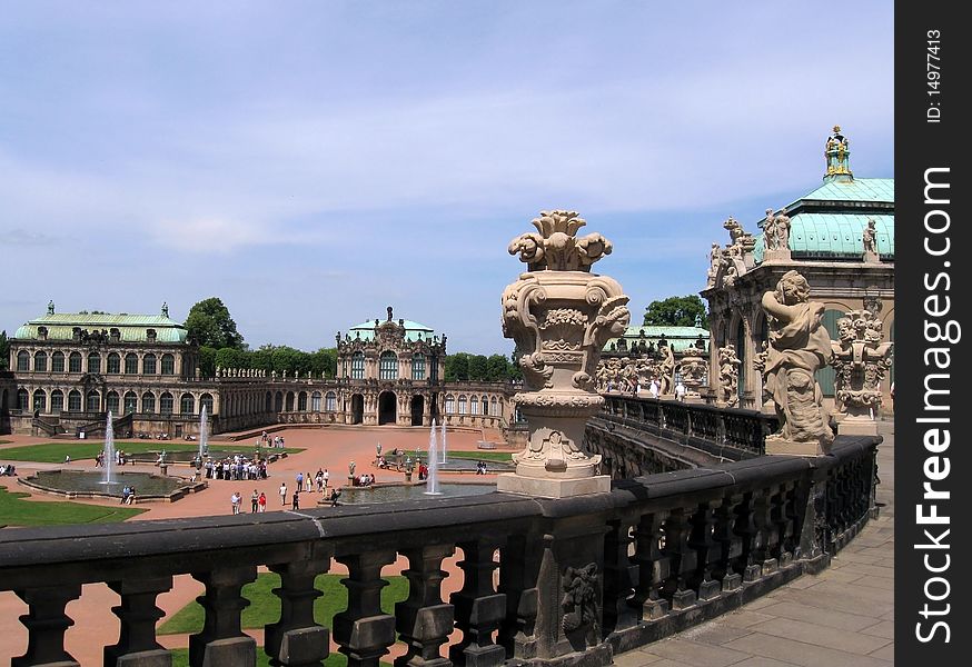 Zwinger in the centre of Drezden. Zwinger in the centre of Drezden