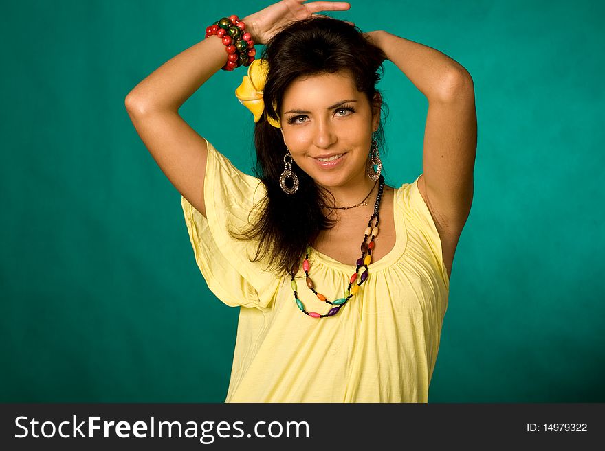 Closeup portrait of a beautiful woman. Closeup portrait of a beautiful woman