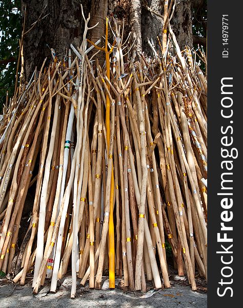 Image of Buddhist Sticks at Chiang Mai Temple