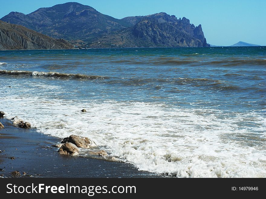 Stormy sea landscape