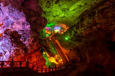 Yellow Dragon Cave, Wonder Of The World`s Caves, Zhangjiajie, China Stock Image