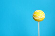Bright Delicious Cake Pop On Color Background Royalty Free Stock Photography