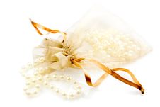Pearls In A Bag Royalty Free Stock Images Pearls In A Bag Royalty Free Stock Images