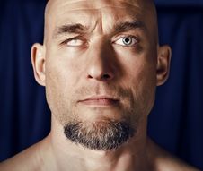 Portrait Of One-eyed Circus Athlete. Stock Photos Portrait Of One-eyed Circus Athlete. Stock Photos