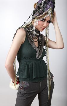Attractive Model In Exclusive Design Clothes Stock Photos Attractive Model In Exclusive Design Clothes Stock Photos