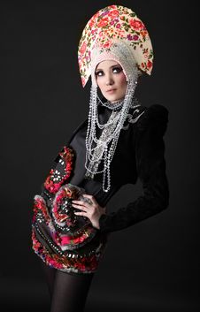 Attractive Model In Exclusive Design Clothes Royalty Free Stock Images Attractive Model In Exclusive Design Clothes Royalty Free Stock Images