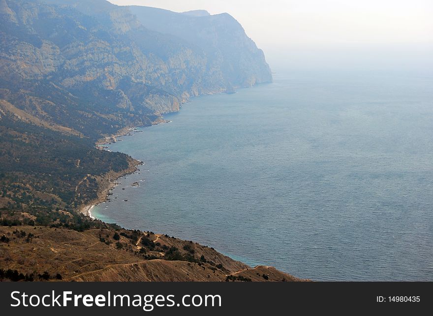 Kind to Black sea in area Balaklavy in spring