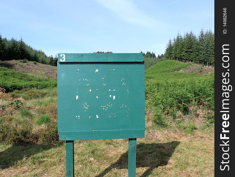Shooting targets used by deer hunter for practice.