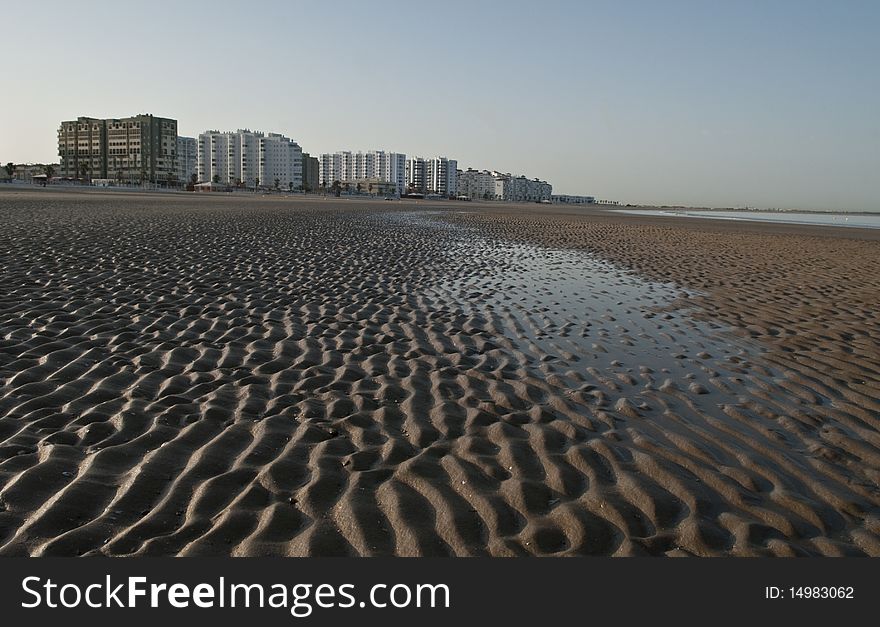 Beatiful beach at El Puerto de Santa Maria, Spain