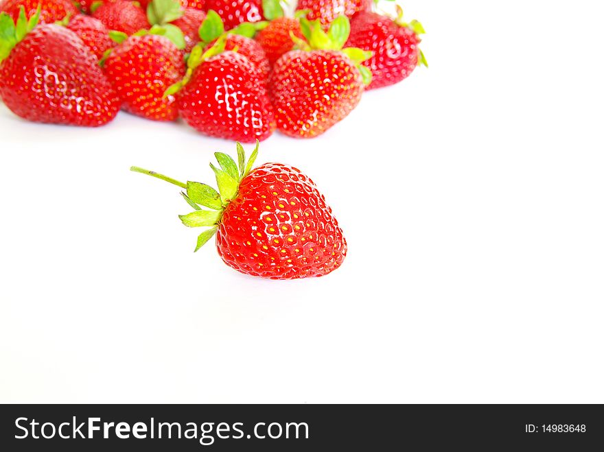 Strawberries isolated over white background. Strawberries isolated over white background