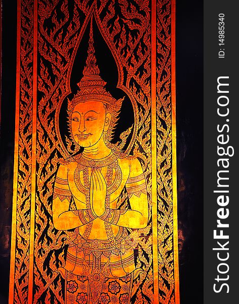 This is Thai pattern. Found in every Temple in Thailand , Decorative door at Thai Temple.