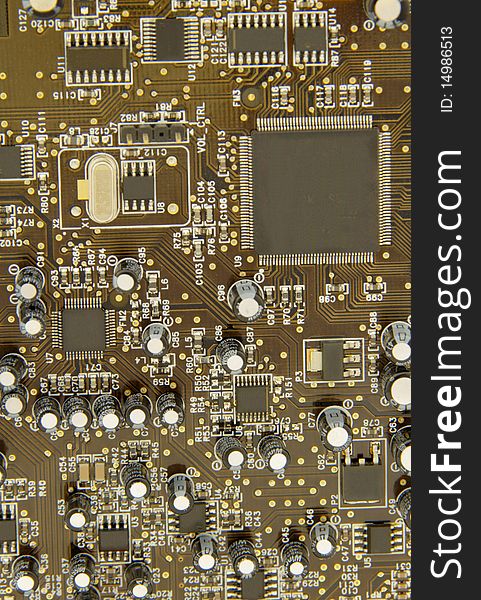 Circuit Board Straight Down with multiple components