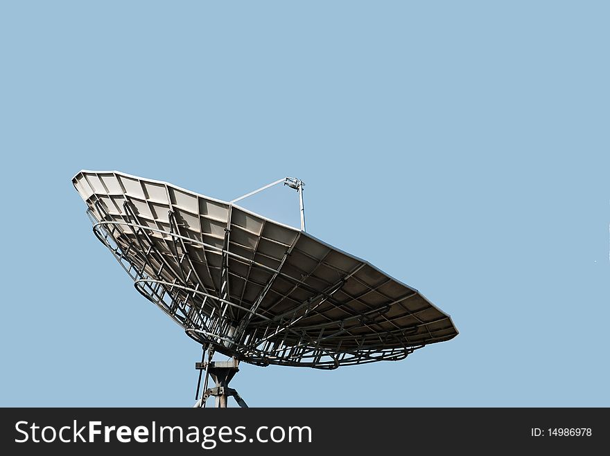 Satellite dish and blue sky