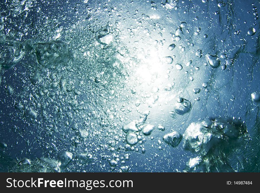 Water Texture With Bubbles