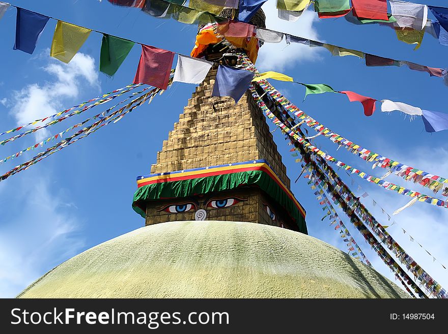 Budha stupa in Kathmandu, Nepal