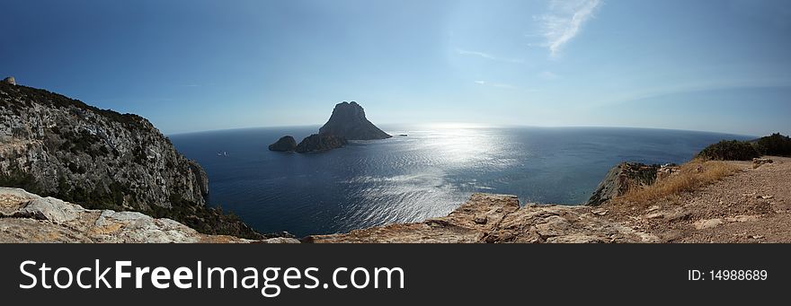 Ibiza Ocean View from a mountain. Ibiza Ocean View from a mountain