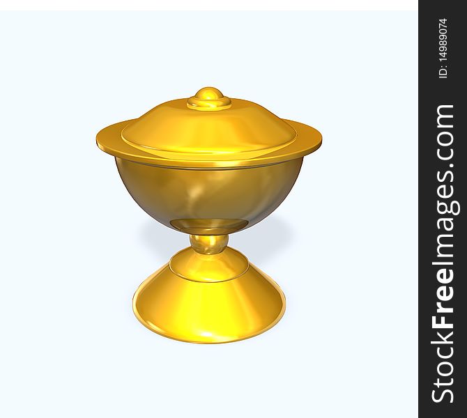 Illustration of golden winner's cup. Illustration of golden winner's cup