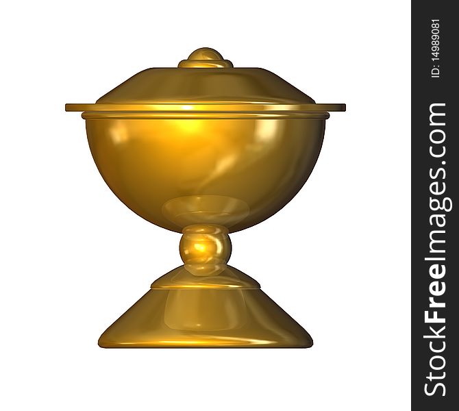 Illustration of golden winner's cup. Illustration of golden winner's cup