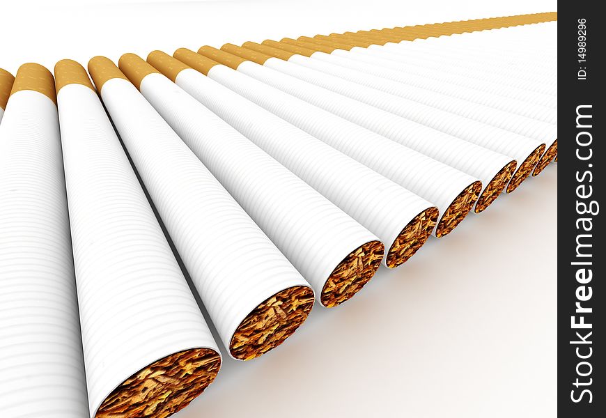 Row of cigarettes