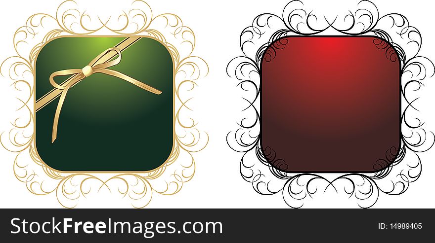 Two patterns for decorative frames. Illustration