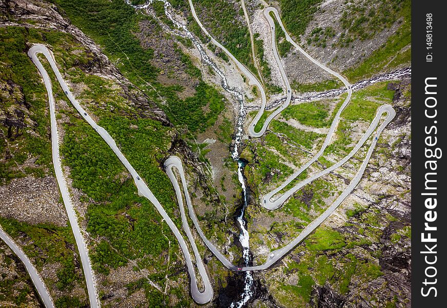 Trollstigen Mountain Road In Norway