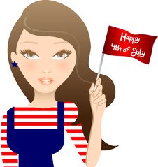 Fourth Of July Girl Royalty Free Stock Photos Fourth Of July Girl Royalty Free Stock Photos