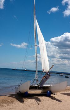 Boat In A Lake Royalty Free Stock Photography Boat In A Lake Royalty Free Stock Photography