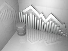 Oil Drum And Stock Graph Stock Photography Oil Drum And Stock Graph Stock Photography