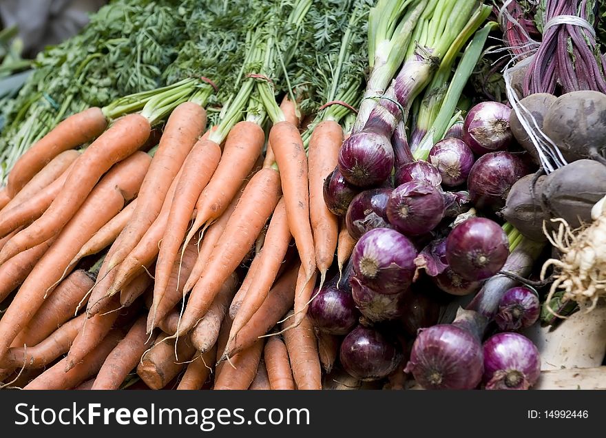 Vegetables been sold on green market