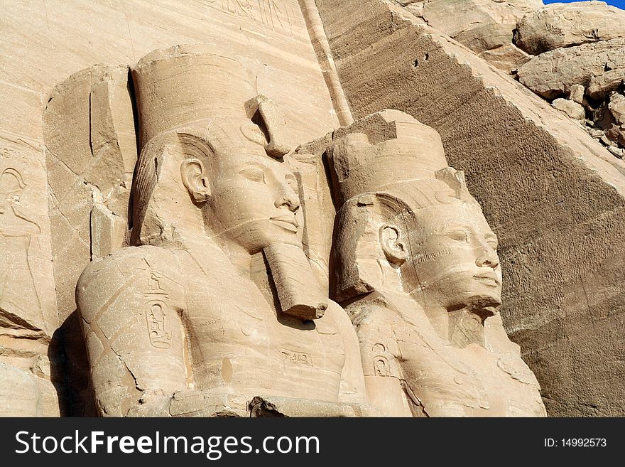 Abu simbel near Asuan in Egypt