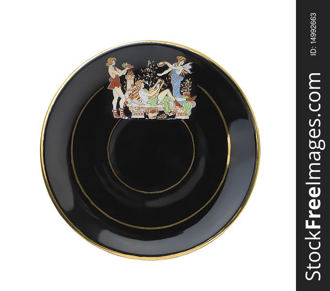 Black Greece Plate | Isolated